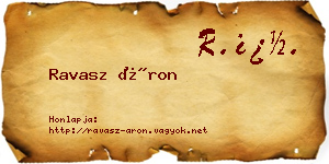 Ravasz Áron névjegykártya